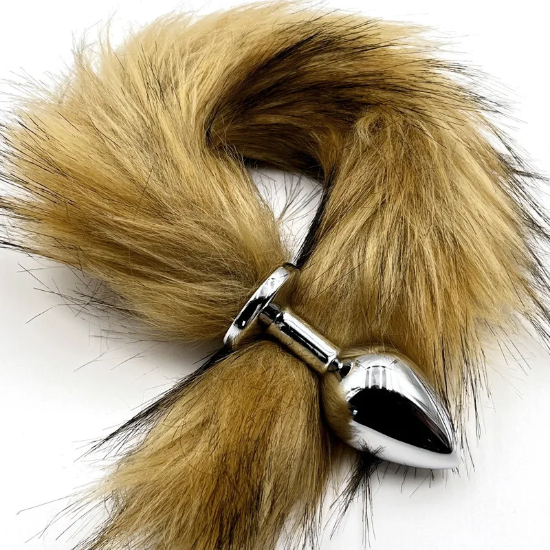 الثعلب الذيل الشرج المقابس XXS/XS/S/L تأثيري دور اللعب المعادن بعقب المكونات لطيف مثير زي أسود فروي الجنس لعب مدلك إغاظة #3