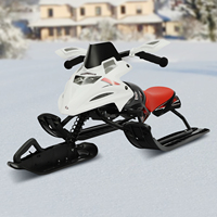 Snow Sledge with Brakes Classic Steerable Sledge for Children and Teenagers