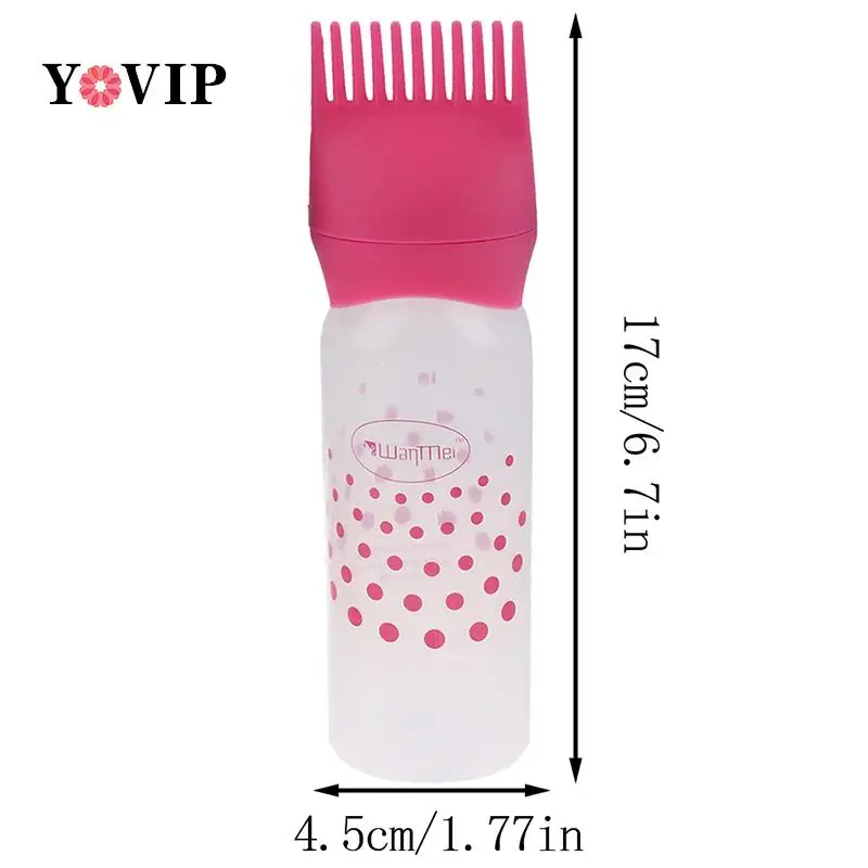 Brosse à Peigne pour Coloration des Cheveux, Outil de Coiffure, Applicateur de Teinture, Bouteille de Shampoing en Plastique HI, Huile, 170ml, 1 Pièce