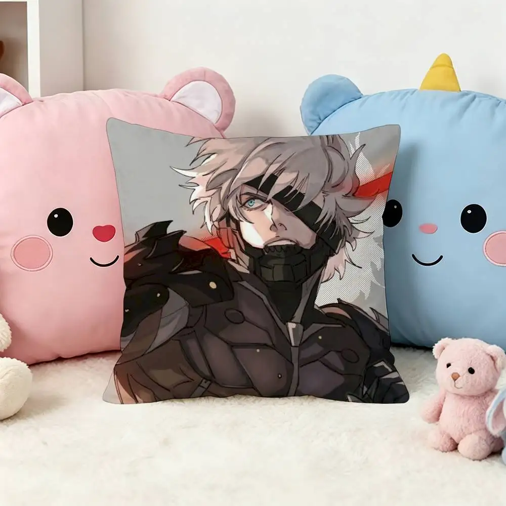M-Metal Gear Solid Raiden  Square Pillow Case Multi Sizes For Car Home Bedroom Decor Custom Valentine Gifts