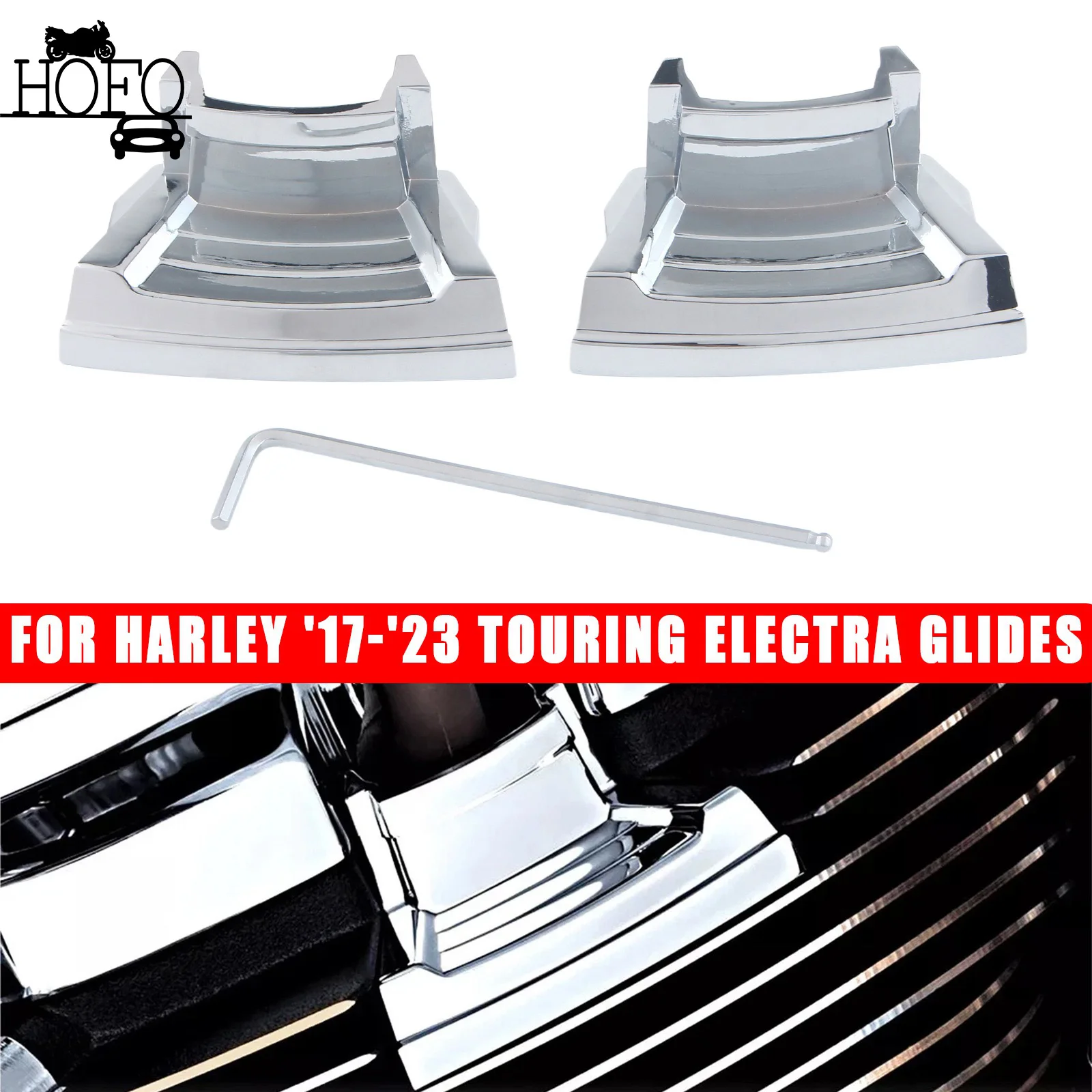 For Harley '17-'23 Touring Electra Glides and '18-'23 Softail Chrome Spark Plug Covers