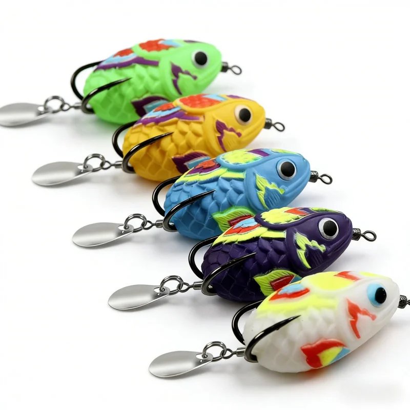 

Тайская приманка Thunder Frog5One Pack, 4,5 см, 11 г, с усиленным крючком для специализированной ловли черной рыбы, для плавающей воды, для дальнего заброса.