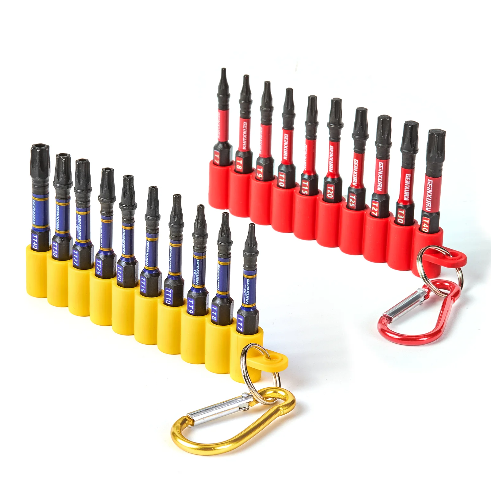 

Geinxurn Impact Torx Screwdriver Bits Set, 2” Magnetic S2 Steel Driver Bits and Bit Holder with Soft Hanging Strips