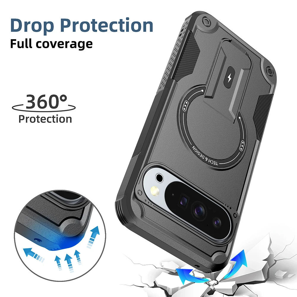Luxury Armor Magnetic Case for Google Pixel 10 Pro XL 9 Pro XL 10 Pro 9 Pro 9 Wireless Charging Shockproof Protective Cover - view 6