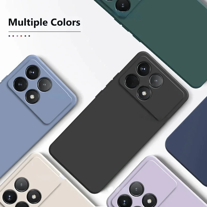 Poco F6 Pro Case Luxury Original Liquid Silicone Soft TPU Cover For Xiaomi  F6Pro PocoF6 Pro Phone Cases