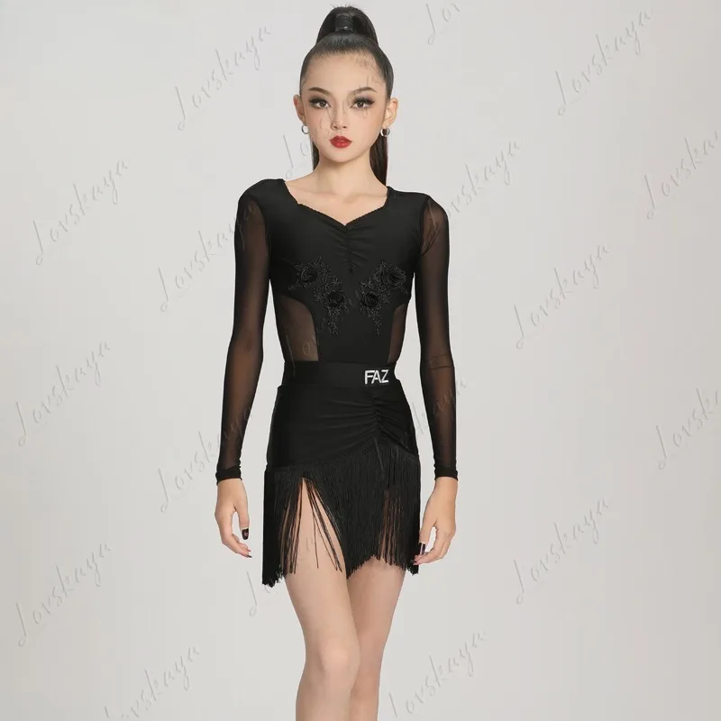 

Детский костюм для латинских танцев, интернет-знаменитости, новые детские выступления для девочек старшего возраста