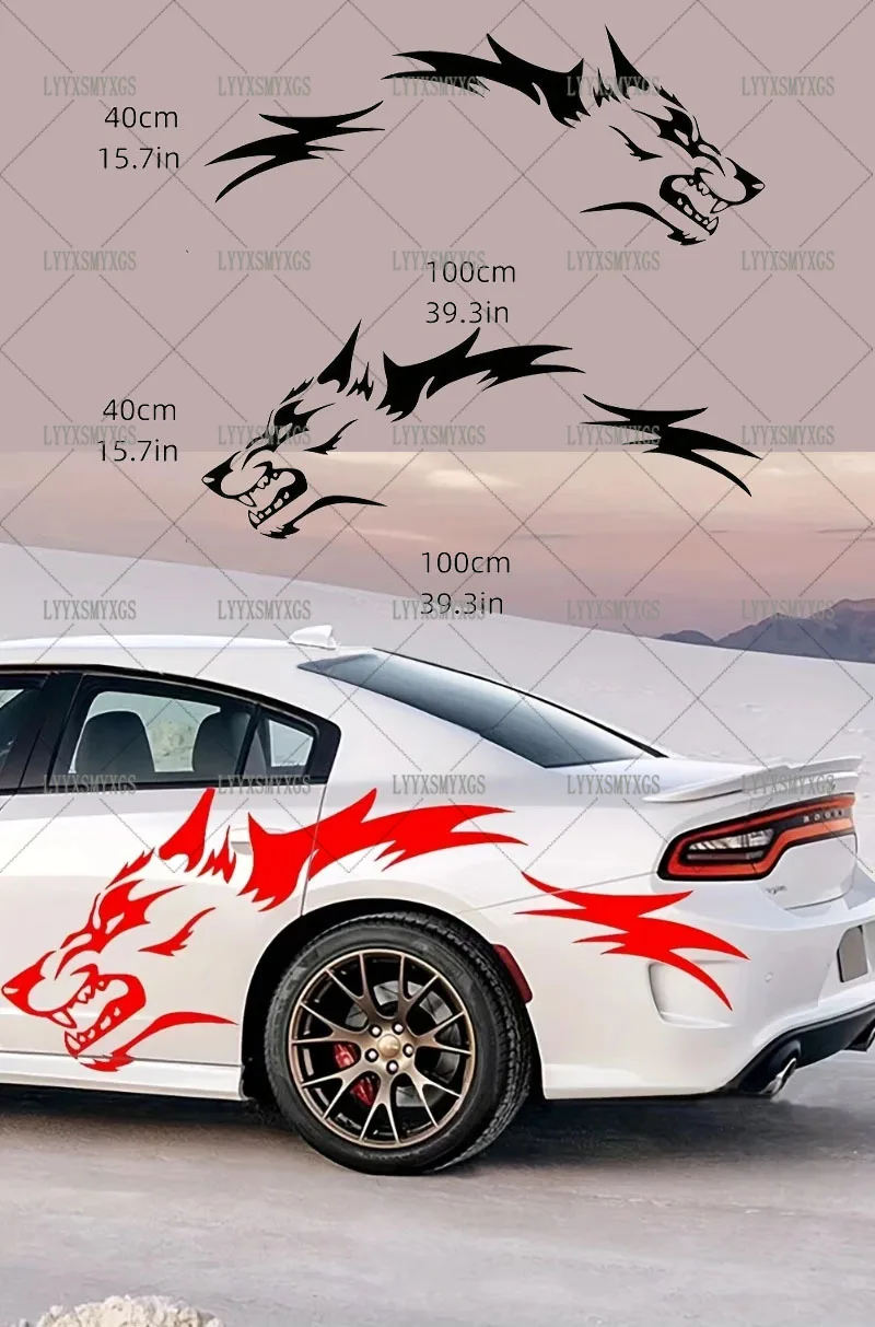 

Self-Adhesive Custom Wolf Graphics Car Stickers Waterproof Sunscreen Vinyl Decal PVC Wholesale Car Decoration