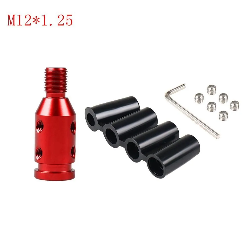 Universeller Auto-Aluminium-Schaltknauf-Adapter für Schalthebel ohne Gewinde M10 x 1,5/M12 x 1,25 SK-1054