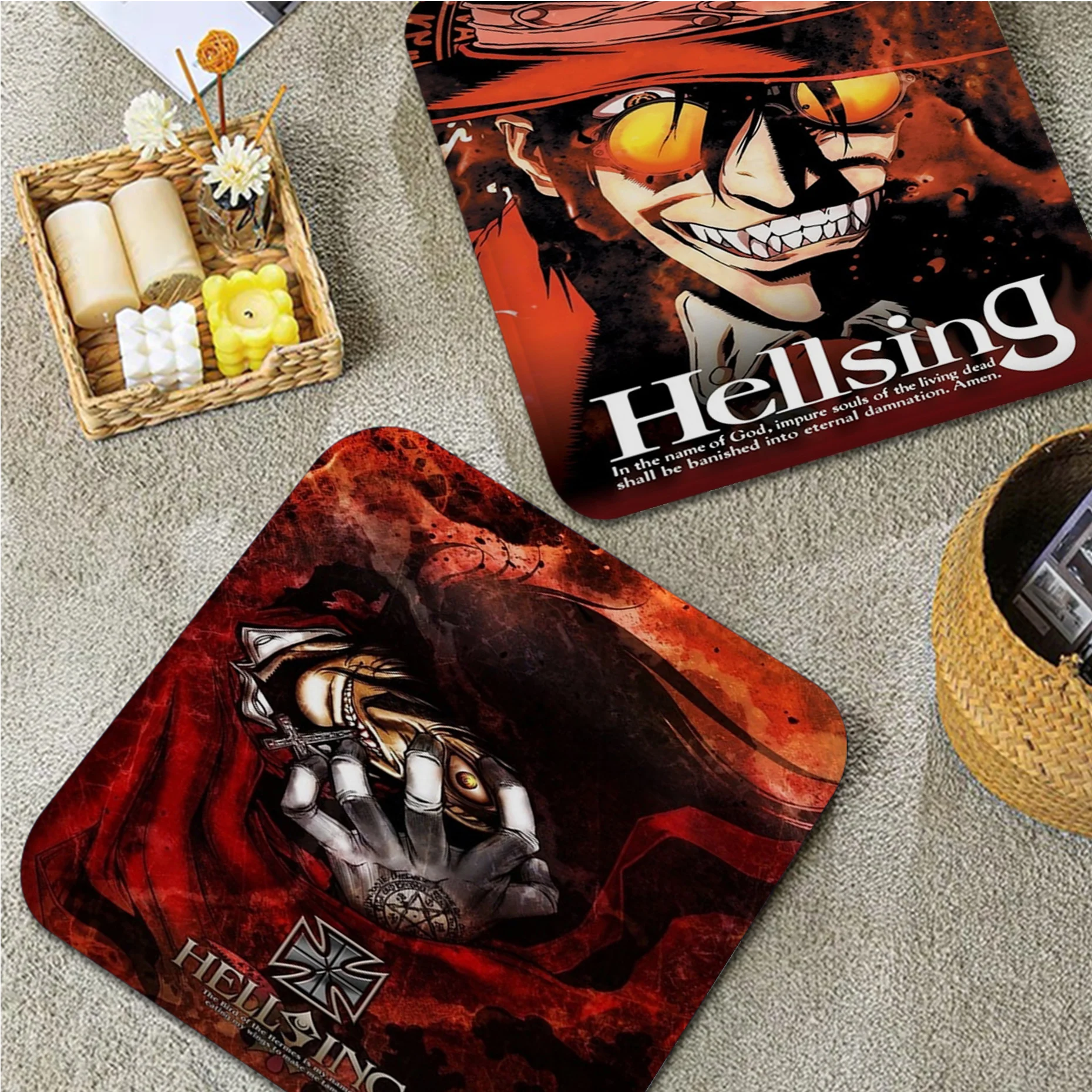 Horror Anime Hellsing ultimative kreative Plüsch kissen Home Back Kissen weich bequem 50x50cm Sitz