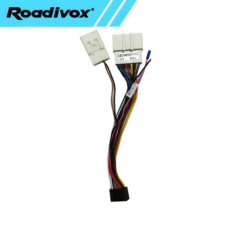 Car Radio Wire Harness Power Adapter For Mitsubishi Outlander Pajero 16pin Android Stereo GPS Multimedia ISO Cable Connector