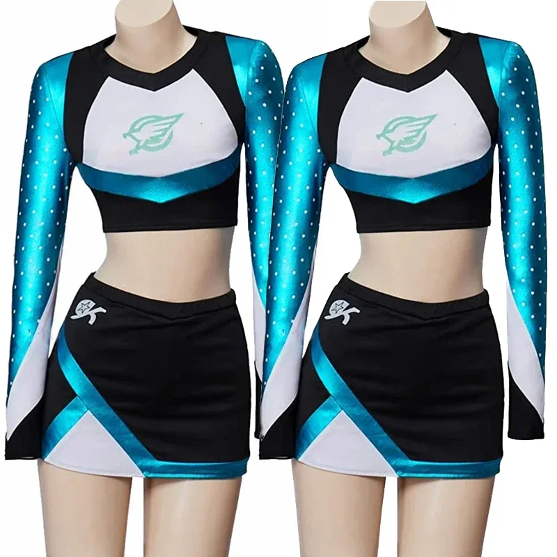 Uniforme de pom-pom girl Euphoria pour femmes, Costume de Cosplay Maddy Perez, Costume d'équipe de sport musicale scolaire, ensemble de pom-pom girl, nouvelle collection