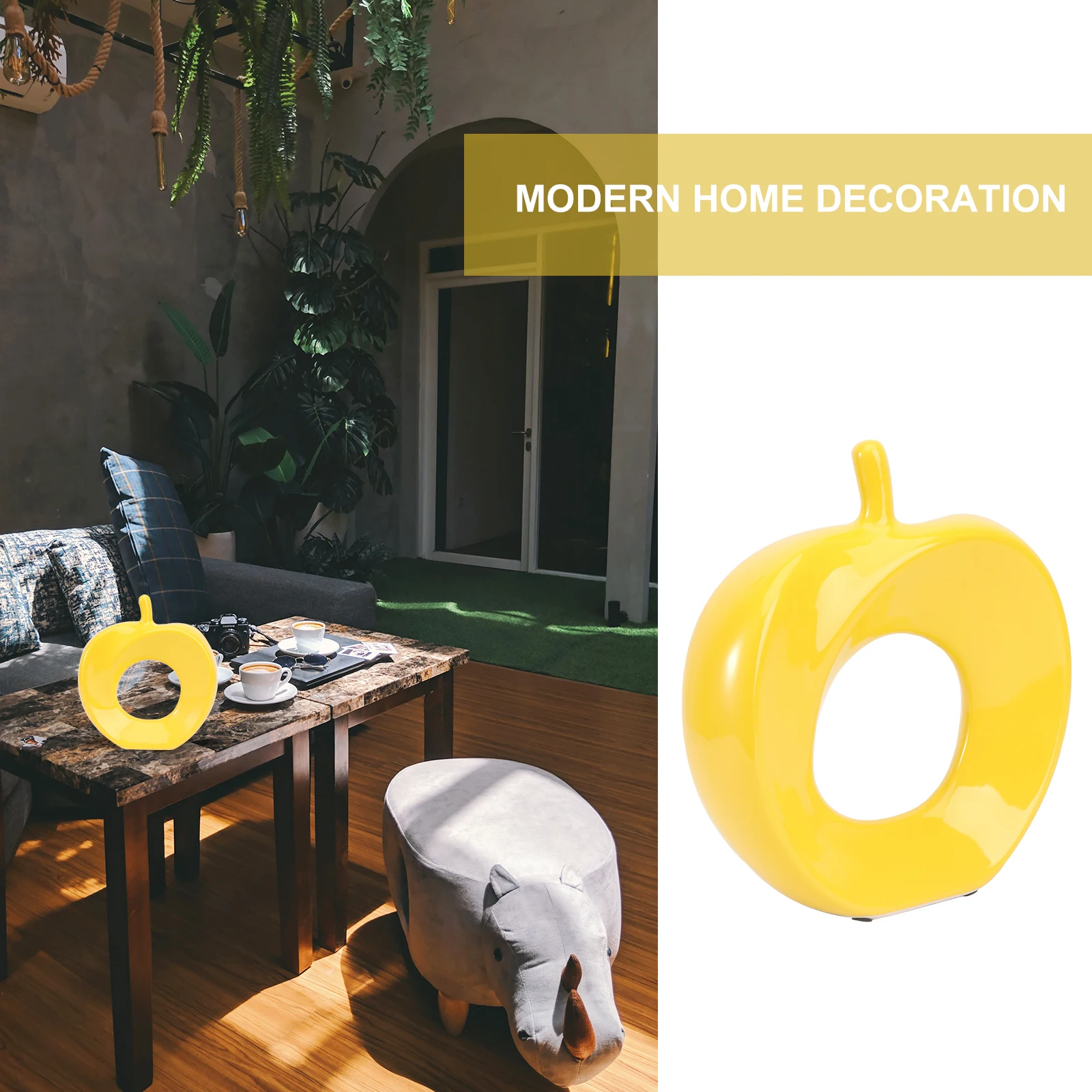 1Pcs Ceramic Apple Ornament Creative Desktop Decoration Christmas Festival Crafts Home Adornment Living Room Office Children