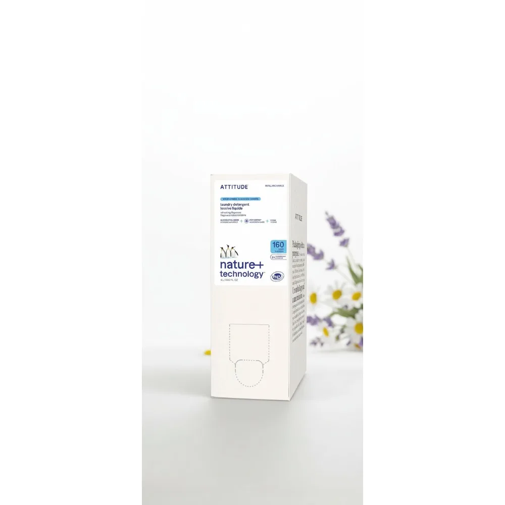 

Natural Plant-Based Liquid Laundry Detergent Refill, EWG Verified & Vegan, HE Compatible, Wildflowers Scent, 160 Loads