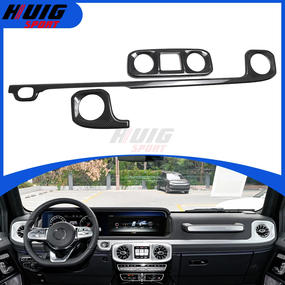 

LHD For Benz G Class W464 2019-2023 Carbon Fiber Car Interior Console Dashboard Strip AIR Conditioner Vent Trim Accessories