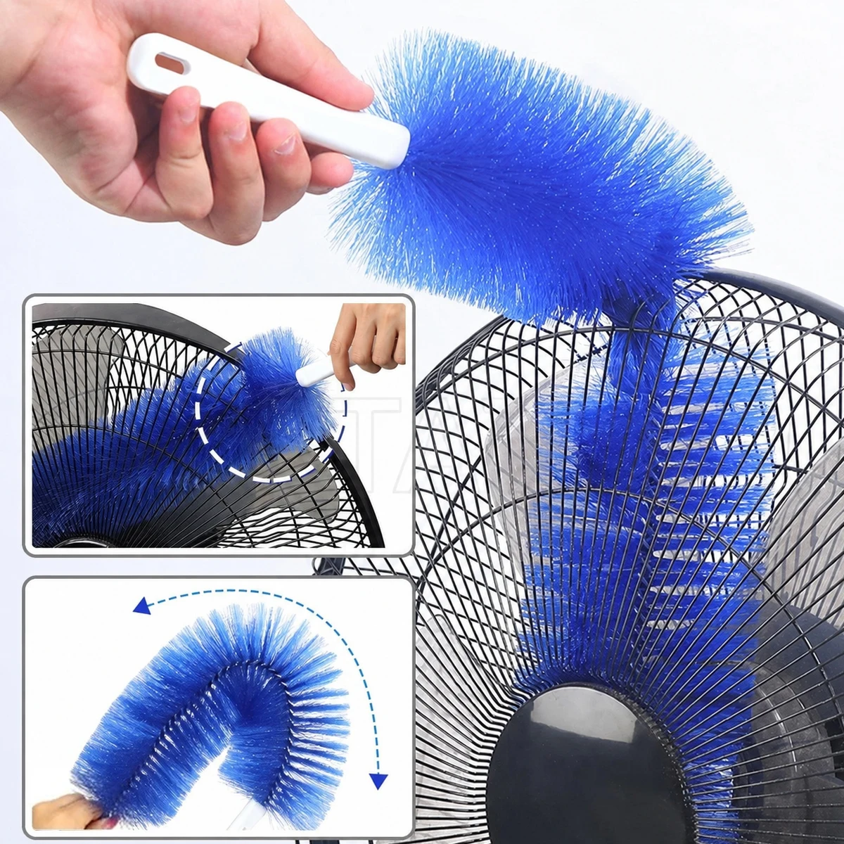 1/5/10/20pc Fan Dust Removal Brush, Screen Window Blinds Dust Duster, Sewer Cleaning Brush, Bendable Washable Air Conditioning