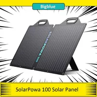 Bigblue SolarPowa 100 100W Foldable Solar Panel with Kickstands, 23.5% Energy Conversion Rate, IP65 Waterproof,24V/4.16A Output