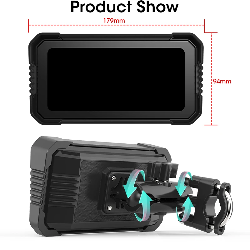 Srnubi 6.25 "دراجة نارية CarPlay المحمولة أندرويد السيارات نظام تحديد المواقع والملاحة الرقمية موتو لوحة القيادة الوسائط المتعددة شاشة عرض مقاومة للماء