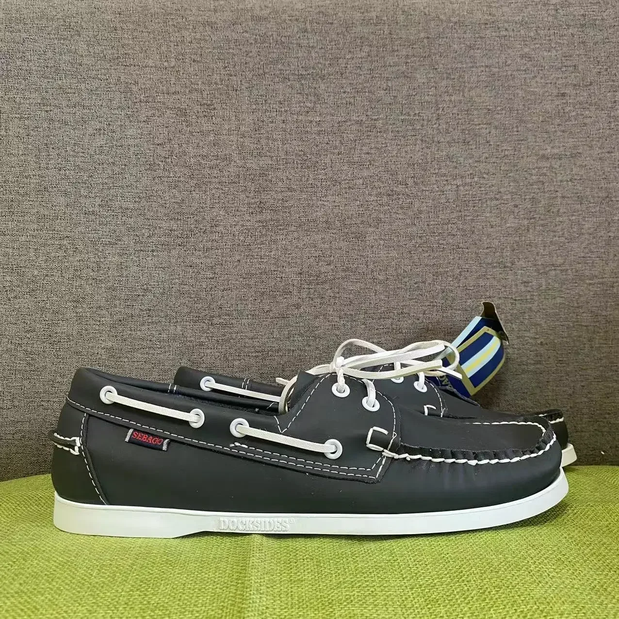 Muži autentický sebago docksides boty - náhrada kůže moc prst krajka nahoře loď boty XT01