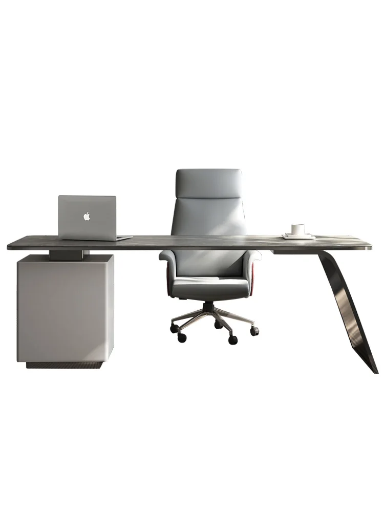 

Slate desk light luxury modern home desk Italian minimalist computer study boss table