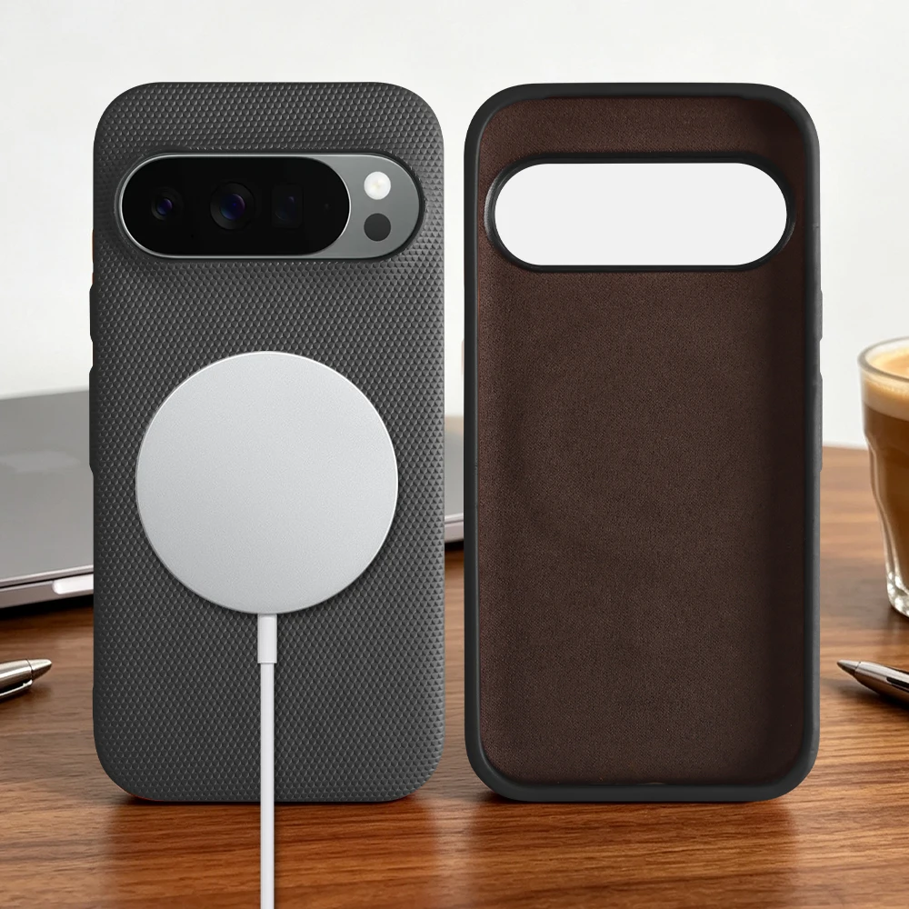 For Magsafe Phone Case For Google Pixel 11 10 9 Pro XL 10A 9A 8A 8 7A 7 6A 6 Pro Magnetic Leather Cases Back Cover 11Pro 10Pro