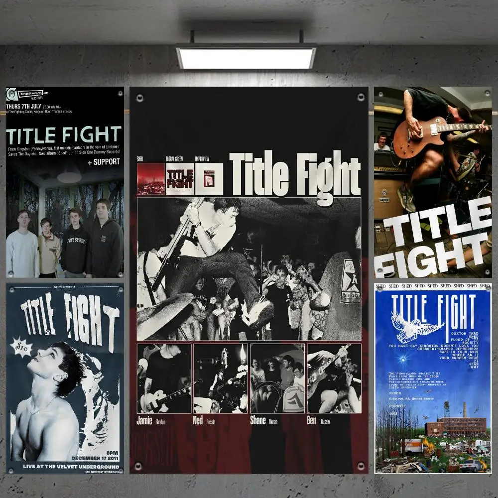 Rock T-Title Fight Band Flags Custom Camping Outdoor Garden Room Bedroom Decor Party Backdrops Wall Art Family Gifts