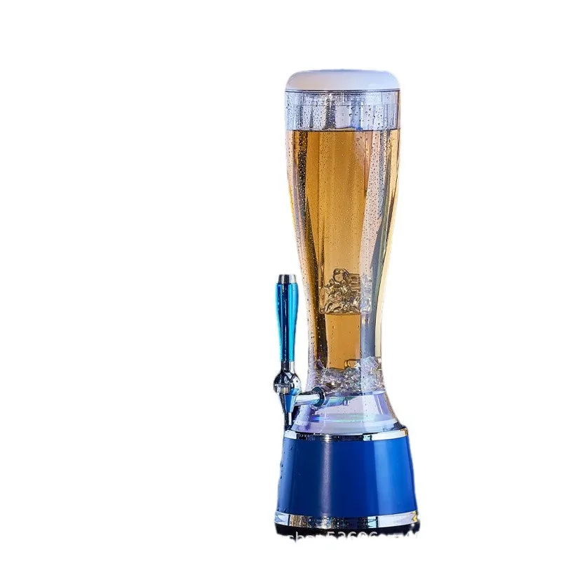 Wine cannon wheat cup with rechargeable colorful lights 3 liters beer and wine set commercial ktv bar beverage bucket Coke