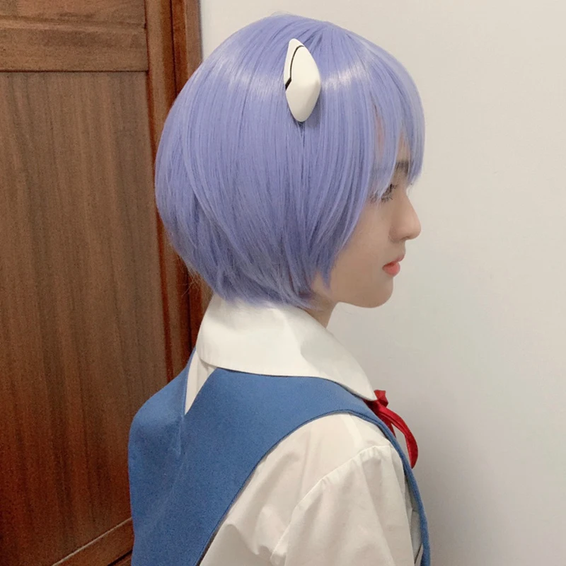 Ayanami Rei Cosplay Wigs or Wigs with Hair Eva Costume Wigs Short Blue Anime Ruri Asuka Ayanami Rei Wig Blue  Genesis Cosplay