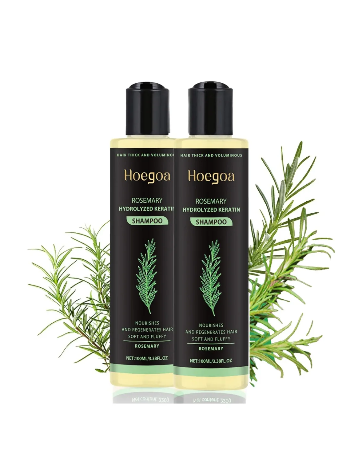 Rosmarin-Minz-Shampoo für die Haarstärke. Natürliches pflanzliches Volumen-Shampoo für fettige Kopfhaut. Stärkung und Reparatur der Haarpflege