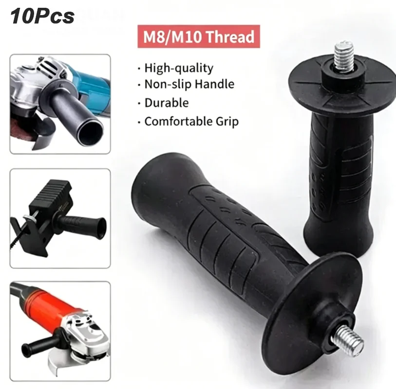 

10Pcs 8mm M8 10mmM10 Thread Auxiliary Side Handle Non-slip Wire Handle for Angle Grinder Grinding Machine Power Tool Spare Parts