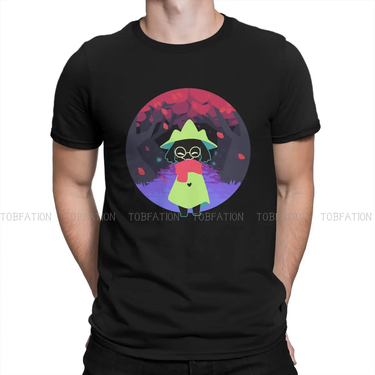 Deltarune Tree Ralsei Cotton T Shirt Harajuku Homme Men's Tshirt O-Neck  Men Clothing