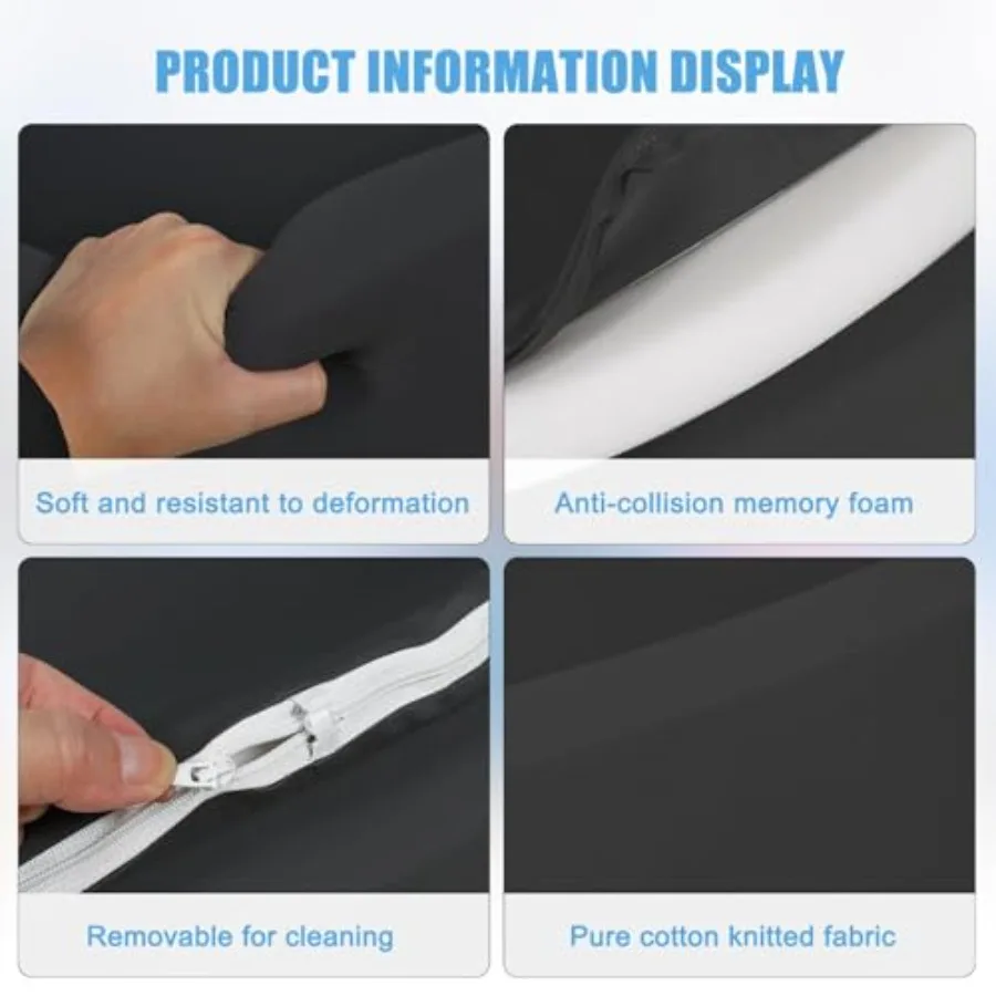 Piscina di Palline Extra Large per Bambini 51 x 11,8 Pollici, Vasca di Palline Morbide in Schiuma per Neonati - Nera