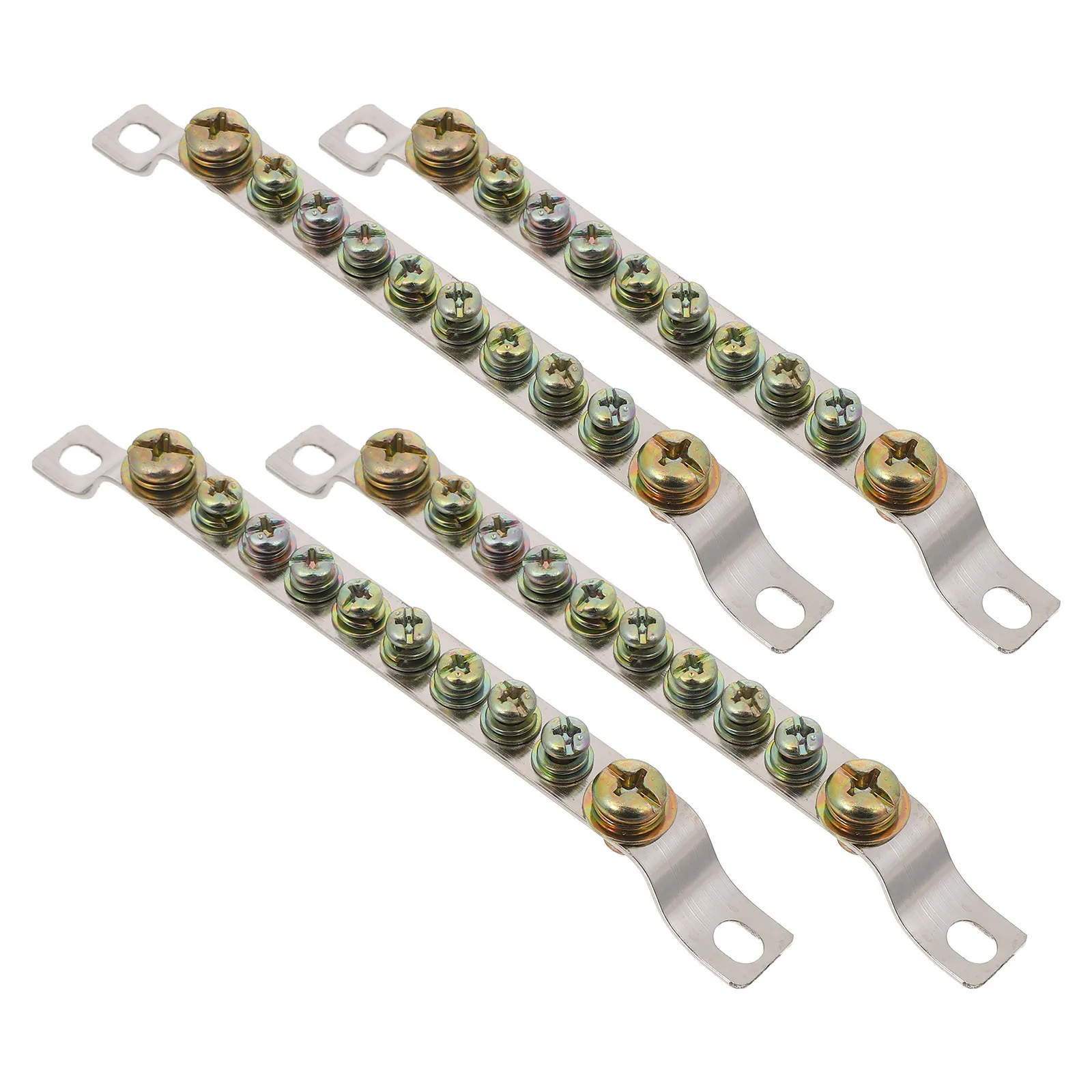 4Pcs Copper Grounding Bar Neutral-Ground Terminal Block Electrical Wiring 10-Position Distribution Strip High Conductivity - view 6