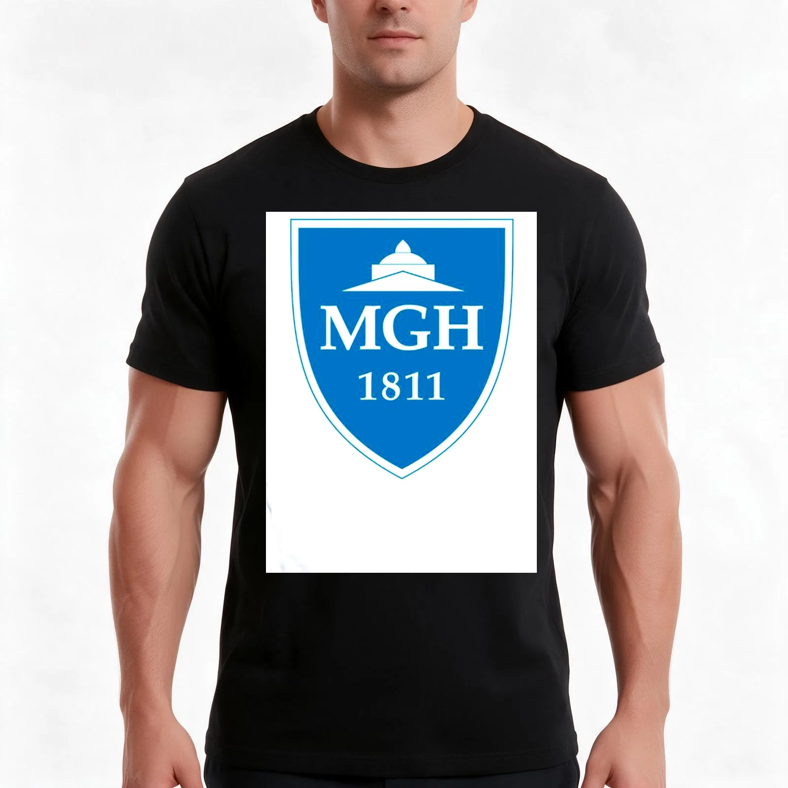 Massachusetts General Hospitaly T-Shirt, Summer Casual Cotton Tee, Oversized Streetwear Tops, Vintage Graphic Print, 100% Cotton