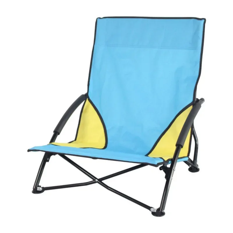 Outdoor leisure beach c hair sketching ch air folding chai r portable backrest short beach cha ir folding short chair