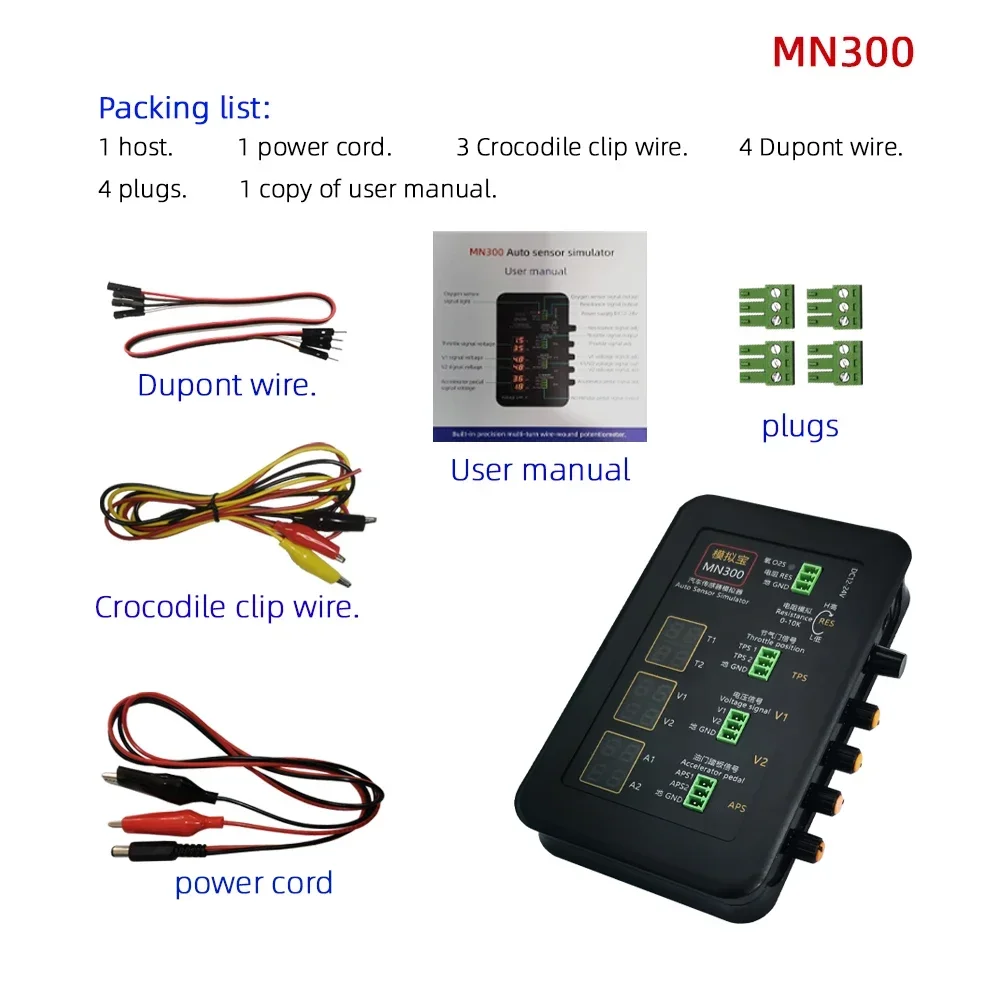 Neuer MN300 Auto-Sensor-Simulator MNB-3 MNB-2 Signalgenerator für Kfz-Sensorreparatur: Sauerstoff-, Öldruck- und Durchflusssensoren – Detail 10