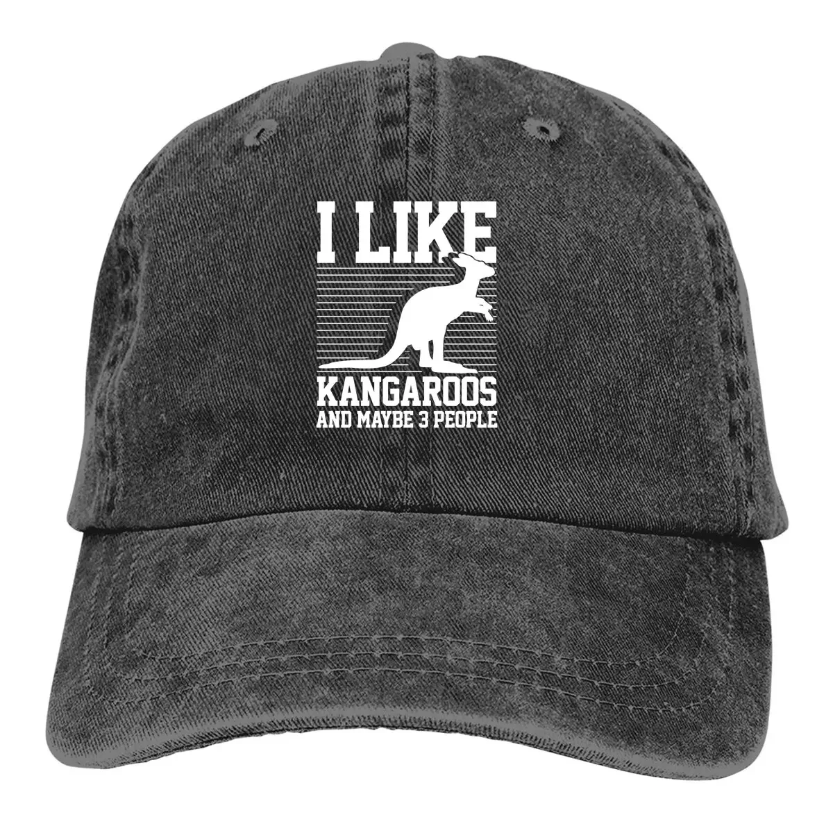 Washed Men's Baseball Cap Introvert Trucker Snapback Caps Dad Hat Australian Kangaroo Golf Hats