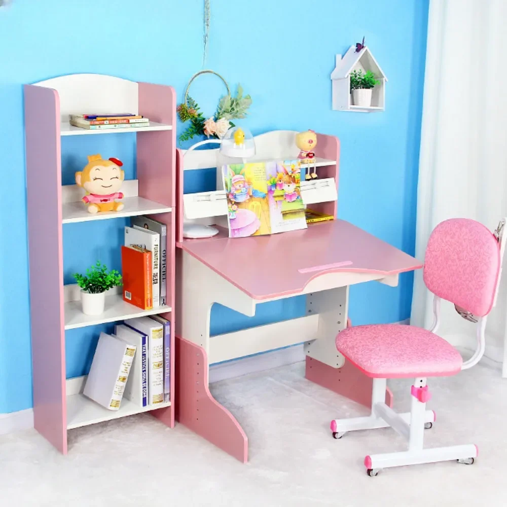 Children's learning desk and chair set  adjustable height writing desk kindergarten professional desk household children's