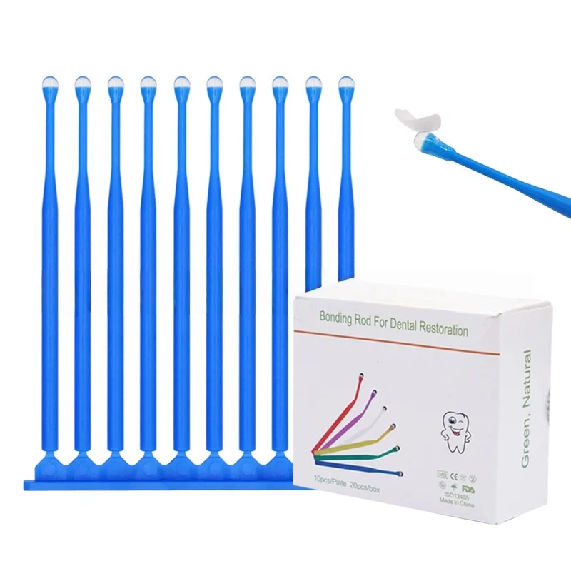 

20pcs/box Dental Adhesive Tip Applicator for Tooth Crown Disposable Dental Porcelain Veneer Applicator Sticks Dental Materials