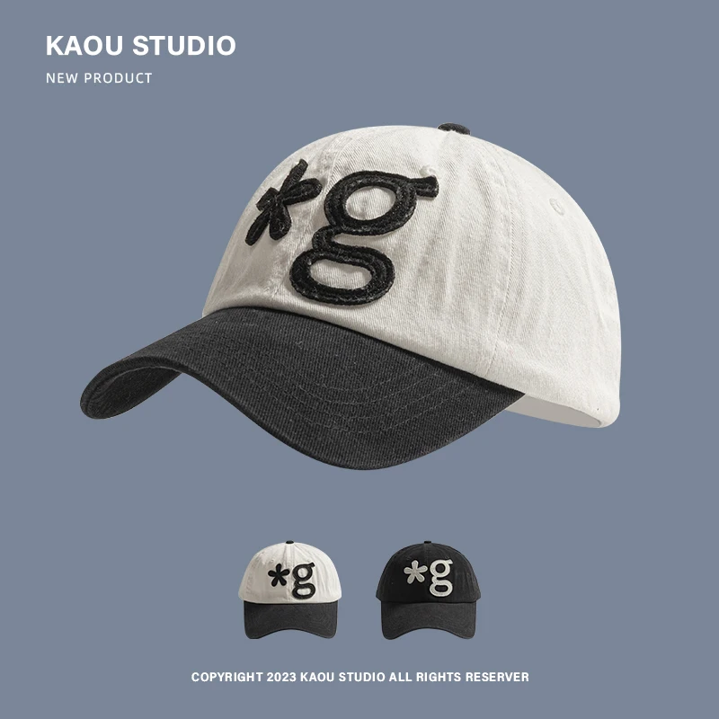 

Three-dimensional letter baseball cap Spring and summer sunshade sun protection versatile soft top baseball cap men