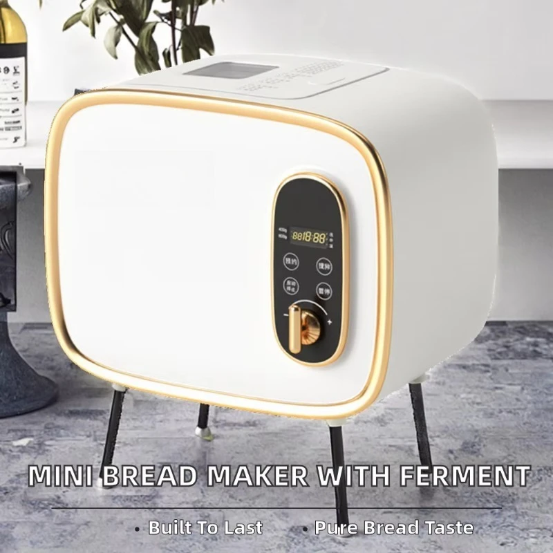 Electric Household Stainless Steel Mini Automatic Multifunction French/German App-Controlled Bread Making Machine Timer