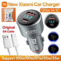 Xiaomi Car Usb Charger 120W 90W 67W 12V Car Phone Charger 1a1c Xiaomi 14 15 Ultra 14T Pro Poco F7 Ultra F7 Pro X7 Pro Redmi Pad