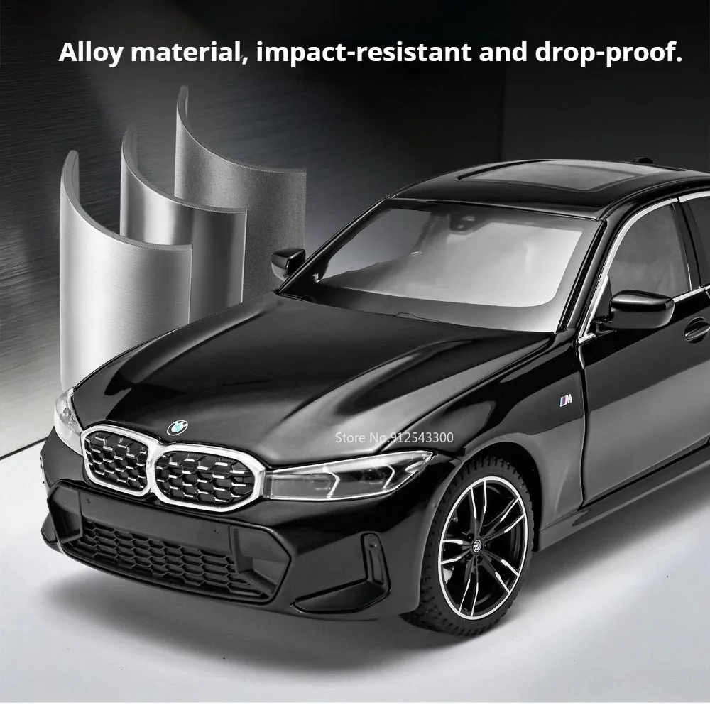 1:24 Scale 325LI X5 Model Car Toy Music Light Shock Absorption High Simulation Cars Models Alloy Diecast Toys for Kids Gifts