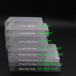 1PCS Transparent Clear Cartridge Protective Case Cover For GB GBA GBC SNES N64 NES NGPC Protector Box For Game Boy Boxed Game