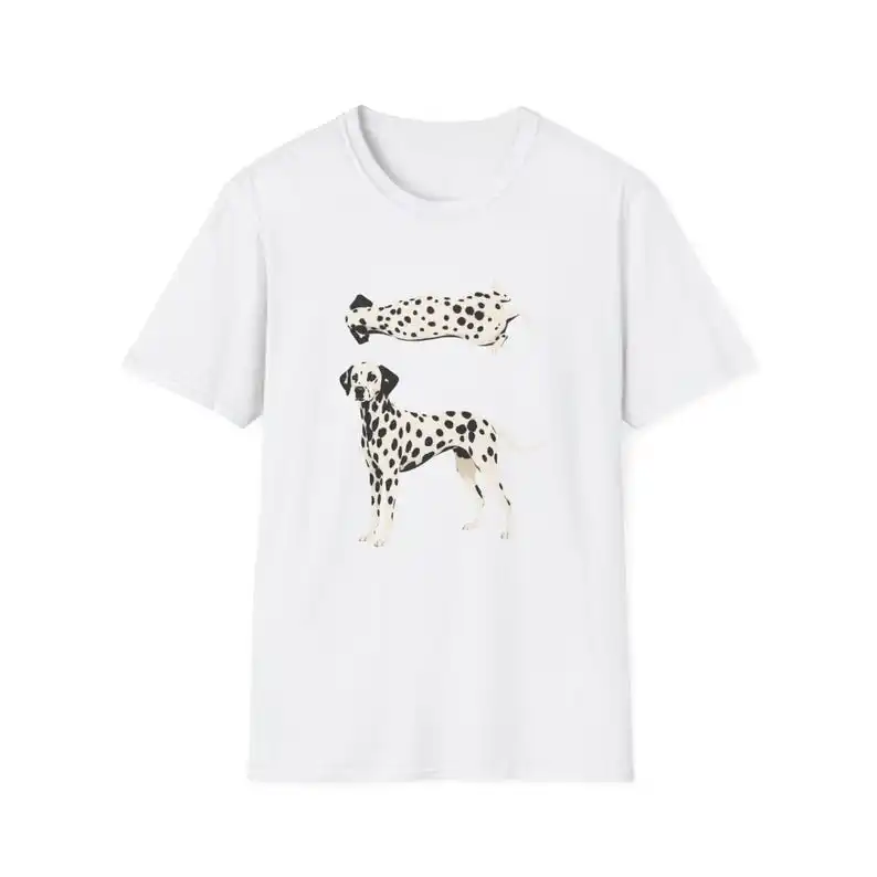 Spotted Dog T shirt personality Clothes Year round clothing Oversized Couples Unisex Y2k Short Sleeves Classic Casual soft tees