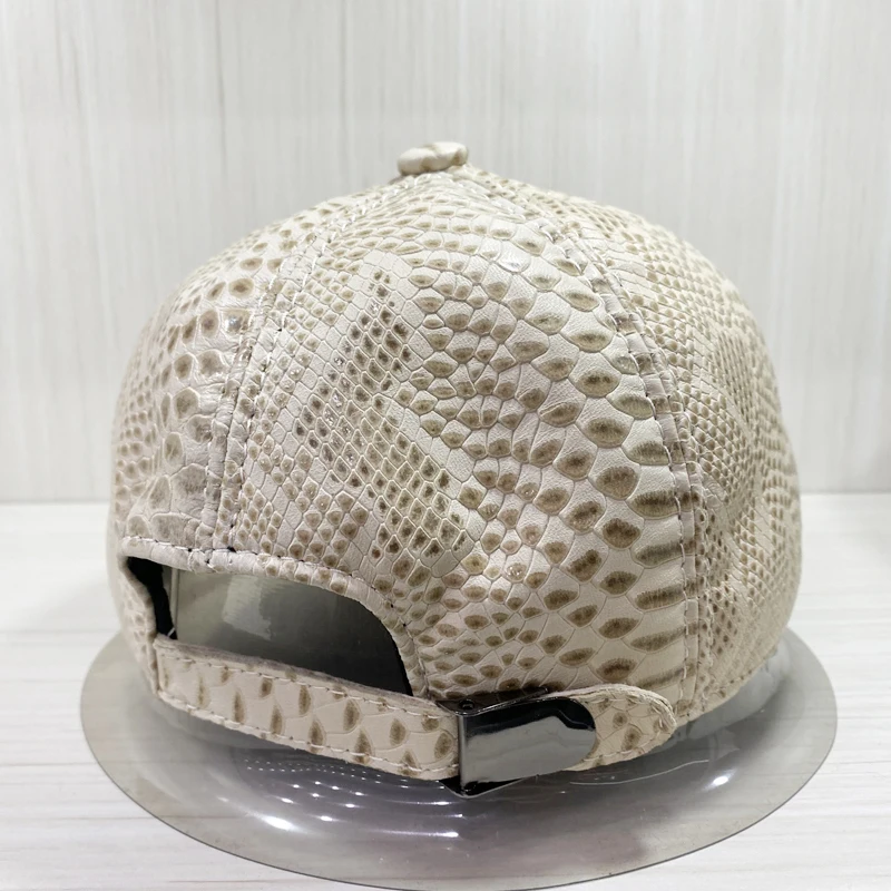 Neue Frühjahr Echtem Leder Mann Hut Männliche Ente Zunge Schafe Haut Outdoor Freizeit Baseball Caps Mode Krokodil Muster Chaepu – Detail 10
