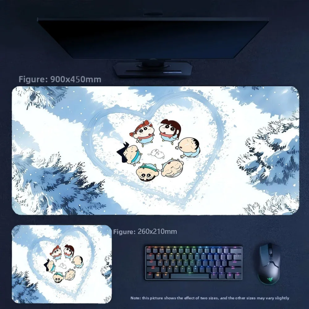 High Definition Animation Crayon Shin-chan and His Friends Leather Mouse Pad New Girls' Large-sized Leather Waterproof Table Mat