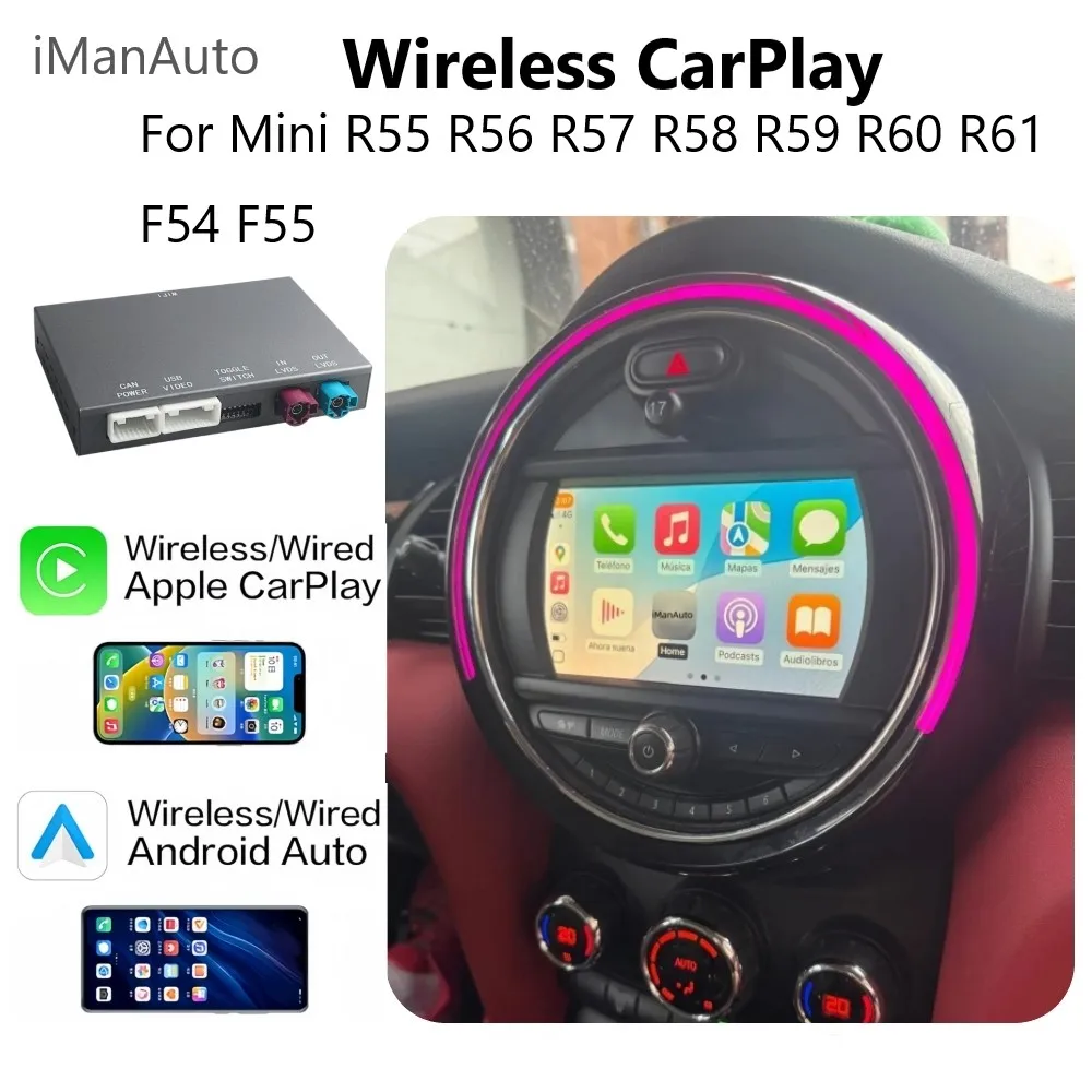 Wireless Carplay For MINI Cooper JWC R55 R56 R57 F55 F56 F57 Countryman F60 R60 Peaceman R61 CIC NBT Android Auto Module Box