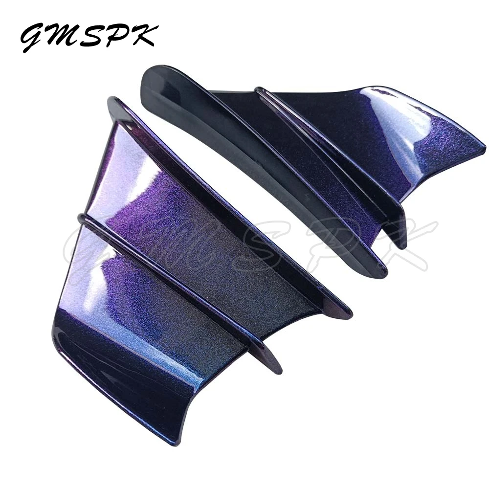 2PCS Universal Motorcycle Winglet Aerodynamic Wing Kit Front Fairing Racing Spoiler Fit for Honda Yamaha Suzuki Kwasaki