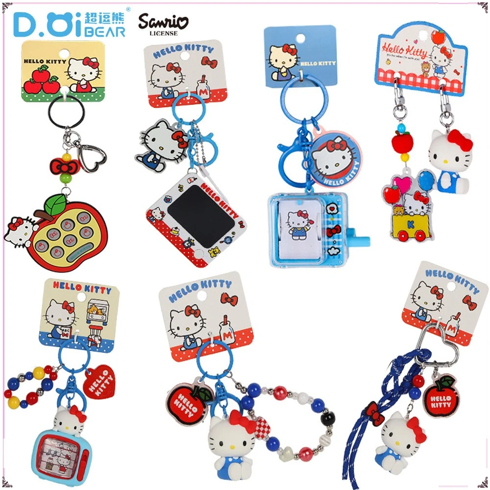 

Оригинальные брелки серии Sanrio Hello Kitty, подвеска на рюкзак, автомобильный интерьер, брелоки для пар, аксессуары, детские подарки на день рождения