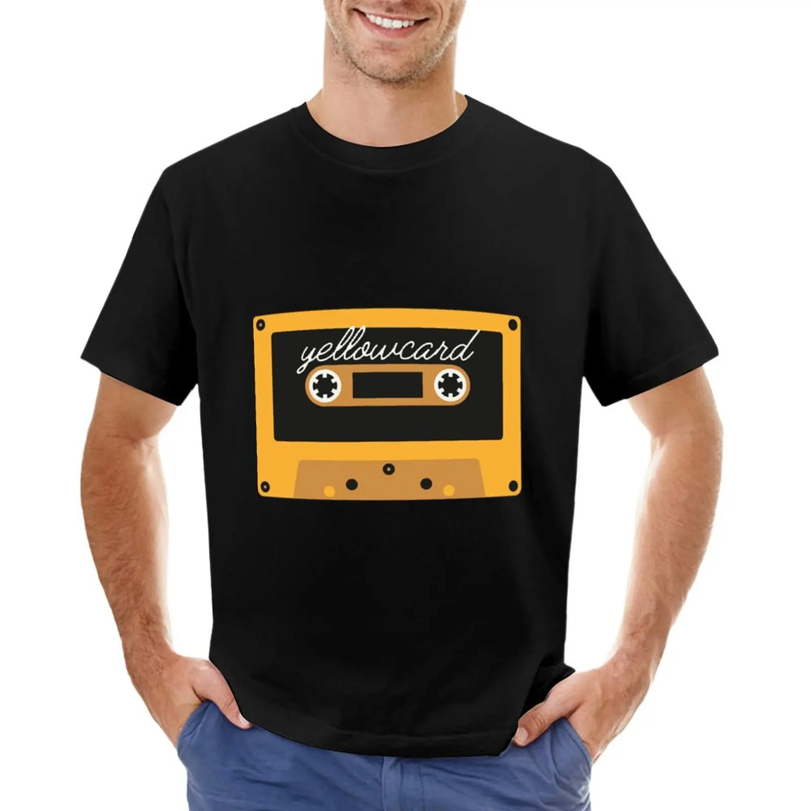 Yellowcard Cassette T-shirt funnys cute tops men graphic t shirts